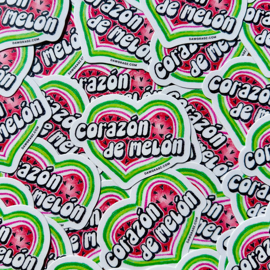 Melon Heart Sticker