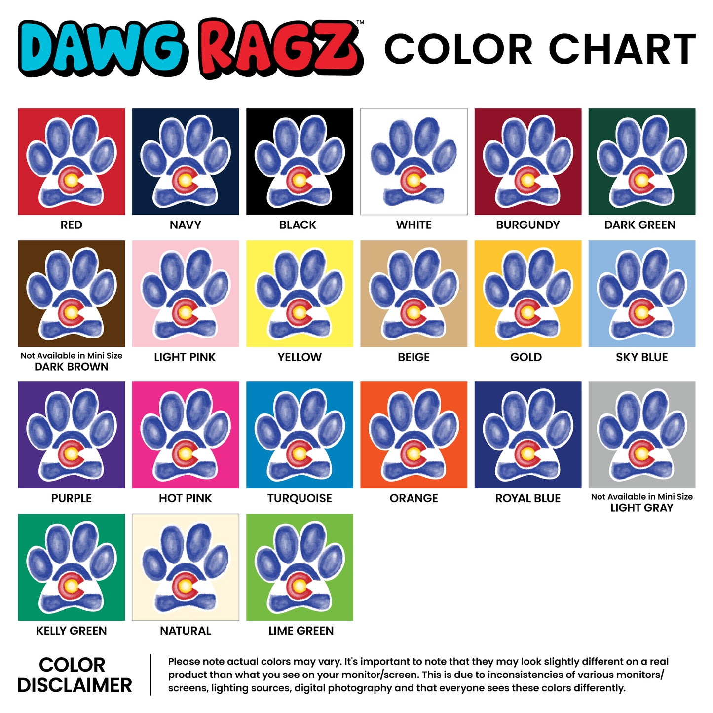 Colorado Watercolor Paw