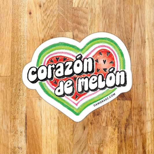Melon Heart Sticker