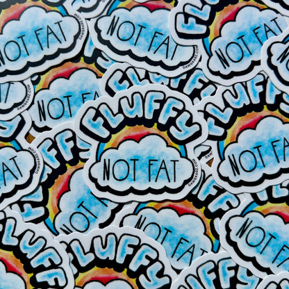 Fluffy Not Fat Sticker